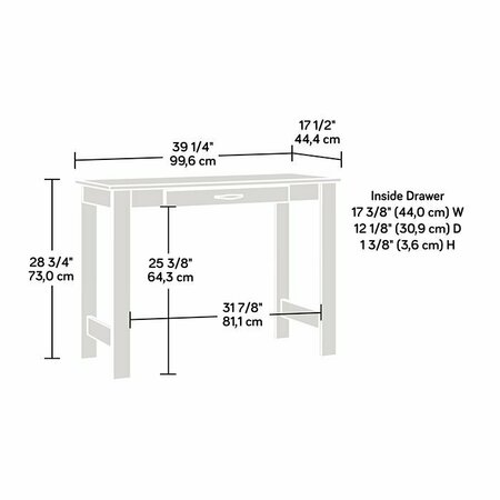 Sauder Beginnings Beginnings Writing Table Cnc , Spacious work area 412885